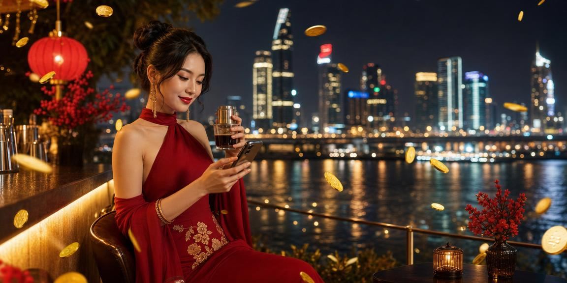 Không gian giải trí tại Hà Nội, người chơi sử dụng thiết bị di động với kết nối bảo mật 1790